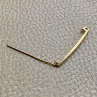 Midcentury era 14k gold safety pin brooch or chain extender - 1.75 inch length