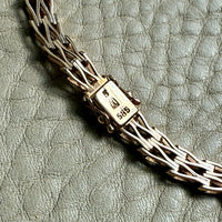 Exquisite 14k gold Wishbone link necklace by Jens Poul Asby - 16.2 inch length