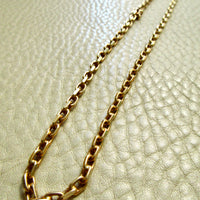Chunky Vintage Danish 14k Gold Biker Link Chain Necklace – 17.7 Inch Length
