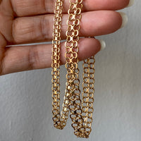 1962 Slender x-link bracelet in 18k gold - Vintage from Stockholm, Sweden - 7.5 inch length