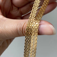 1982 Swedish Lacey 18k Gold I-link necklace - 31.5 inch length