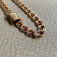 Vintage 1963 Double link solid 18k gold bracelet - 7.7 inch length