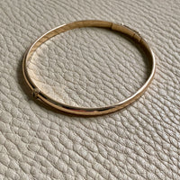 1978 Swedish vintage SOLID 18k gold hinged bangle 18.2g - Size 6 7/8