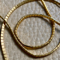 Vintage Omega Link Necklace in 18k Gold- Made in Trissino Italy, 1960s era - 16.5 inch length
