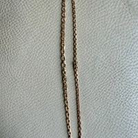 RARE Midcentury Era 14k gold Graduated Biker Link Necklace Signed Edvin Einar & C Larsen - 17.8 inch length
