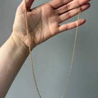 Foxtail Link Chain Necklace in 18k Solid Gold - 25.75 inch length