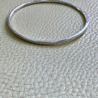 Hand Hammered Vintage Silver Bangle - Interior circumference 8.25 inches