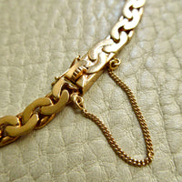 Exquisite 1940 Swedish Vintage Virola Link Bracelet 18k Gold – 7.5 Inch Length