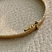 SLEEK! 18k gold tri-color vintage chevron pattern bracelet - 7 inch length