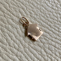 18k Gold Vintage Italian Charm or Pendant - Articulated house