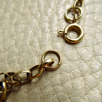 9k Gold English Oval Link Necklace - 17.75 inch length