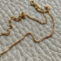 18k gold Singapore twist link necklace - 16.25 inch length