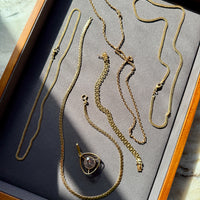 Swedish Vintage Rounded Triangle Pendant in 18k gold with Large Faceted Crystal Quartz Stone - Signed