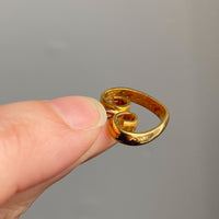 23k and 18k gold Swedish handmade heart pendant - early 20th century era