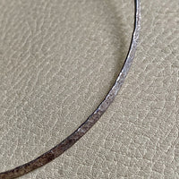 Contoured Hammer Textured Vintage Swedish Sterling Silver Neck Ring Choker - Signed Robbert - 16.2 inch interior circumference necklace