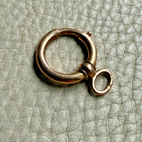 14k Gold Antique English Large Bolt Clasp - Excellent for your Pendants/Charms