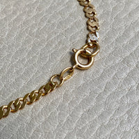 Vintage 18k gold pressed curb link necklace - 18.5 inch length