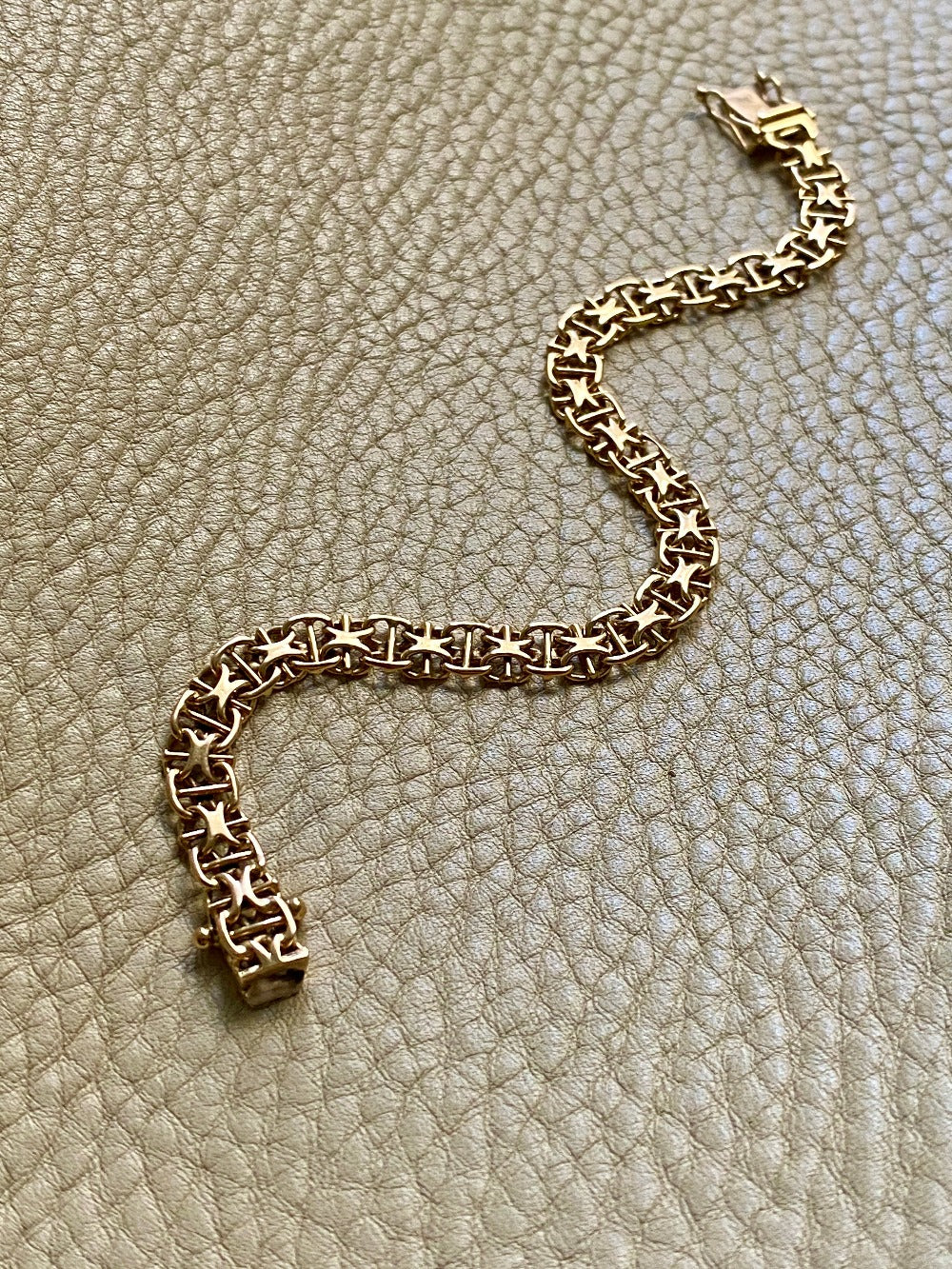 1962 Star link with bars - Bracelet in 18k gold - 7.25 inch length