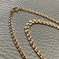 20.5 Inch longer length! Vintage Swedish Double-link necklace - Solid 18k gold