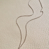 Vintage Signed Efva Attling Silver Flat Droplet Pendant & Chain - 19.75 inch length