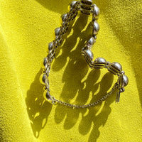1984 Finnish Triple Row Wide Bubble Link Bracelet in Sterling Silver by Kalevala Koru - 7 inch length
