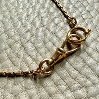 Skinny Antique Double Fetter Watch Chain Necklace 18k Gold – 17.5 Inch Length