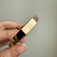 SPECTACULAR!! 10 Sided Geometric Hinged Bangle in 14k Yellow Gold - 1970s era - by Fleming Lund- 6.75 inch