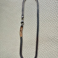 Vintage Sterling Silver Herringbone Chain Necklace ALTON & Pernilla Wiberg – 17 Inch length