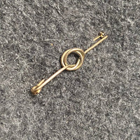 Vintage 18k Gold Knot Safety Pin Brooch or Chain Extender