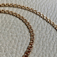 1977 Swedish 18k Gold necklace - Graduated double link chain - 17 inch length