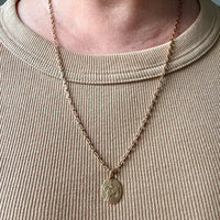 18k gold vintage pendant - Aries Ram Zodiac Medallion