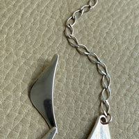 1960s era Wing Link Sterling Silver Collar Necklace - 15-18 inch adjustable length