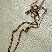 18k gold victorian era rolo link longuard necklace with slider penelopepenelope.com