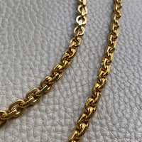 WEIGHTY!! 18k Gold Chunky Biker Chain Necklace - By Classic Italian Maker Balestra - 20 inch length