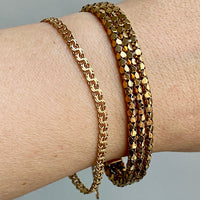 Honeycomb link triple row bracelet - 18k gold - 7 inch length