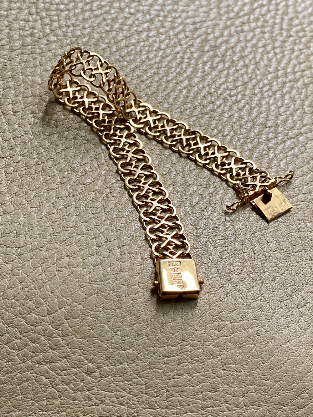 Unique! Figure 8 link bracelet in 18k gold - Swedish vintage 1977 - 7.9 inch length