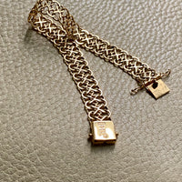 Unique! Figure 8 link bracelet in 18k gold - Swedish vintage 1977 - 7.9 inch length