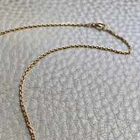 18k gold Swedish Vintage Biker link chain necklace - 18 inch length