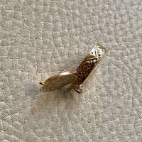 Vintage 14k Gold and Enamel Articulated Happy Birthday Cake - charm or pendant