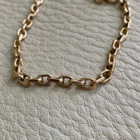 18k gold anchor link bracelet Danish antique early 1900s era