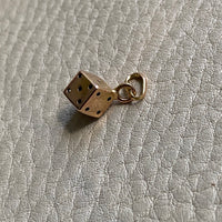 18k gold dice / die pendant or charm