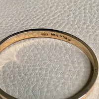 1940s era Modernist Swedish 18k Gold Hinged Bangle - maker Stigbert - 6.8 inch