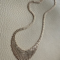 Supple Snakey Brick Link Necklace in 14k gold - Midcentury era Danish - 17.3 inch length