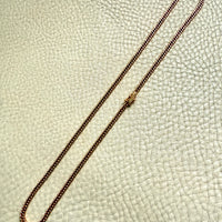 Signed Vintage Tight Curb Link Necklace 18k Gold – 18.5 Inch Length