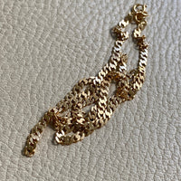 Vintage 18k gold pressed curb link necklace - 18.5 inch length