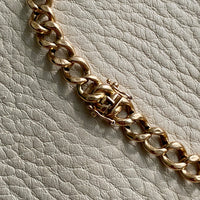 1932 Puffed curb link bracelet in 18k gold - by Gustaf Möllenborg - 8.25inch length