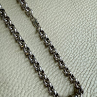 QUITE A ROLO! Chubby 91 gram Silver Rolo Link Necklace with - 19.9 inch length