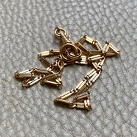18k Gold Bar-Link Watch Chain Necklace with Dog Clip - 16.4 inch length