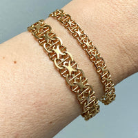 1962 Star link with bars - Bracelet in 18k gold - 7.25 inch length