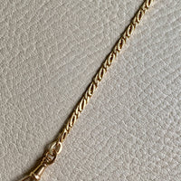 Swedish Vintage Watch Chain - bracelet or necklace extender in 18k gold - 9.25 inch length